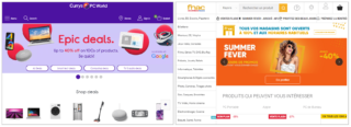 French FNAC vs UK Currys design